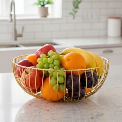 Фруктівниця металева "Грація", золота, 26*10 см (4012-009)