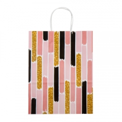 Подарочный пакет "Золотые фигуры", 18,5*25,5 см (9078-007)