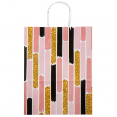 Подарочный пакет "Золотые фигуры", 25,5*33 см (9078-008)