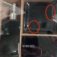 Набор для ванной "Снежная чистота", черный, 18 см (00BR-9190-002)