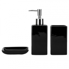 Набор для ванной "Снежная чистота", черный, 18 см (00BR-9190-002)