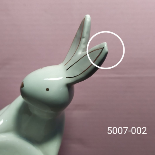УЦІНКА Підставка під яйце "Золотий кролик", 11 см (Дефект заливки,дефект кераміки) (00BR-5007-002)