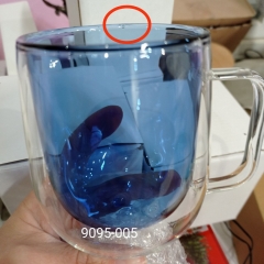 УЦІНКА Склянка з подвійними стінками та ручкою "Веселка", 250 мл (Дефект скла,бульбашка) (00BR-9095-005)