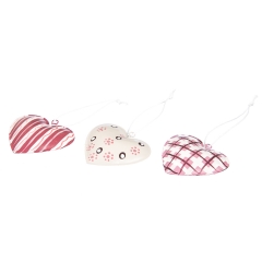 Комплект елочных игрушек "Три сердца" (047NY)