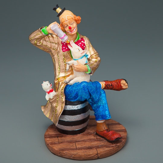 Статуетка "Клоун з поросям" (14 см) (72296AA)
