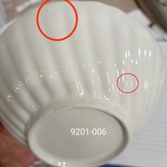 УЦІНКА Набір із 3 піал "Молочна елегантність", 32*25,5*19 см (Наплив фарби,чорні краплинки) (00BR-9201-006)