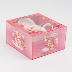 Кружка с блюдцем и ложечкой "Together", 400 мл * Рандомный выбор дизайна (19298-004)