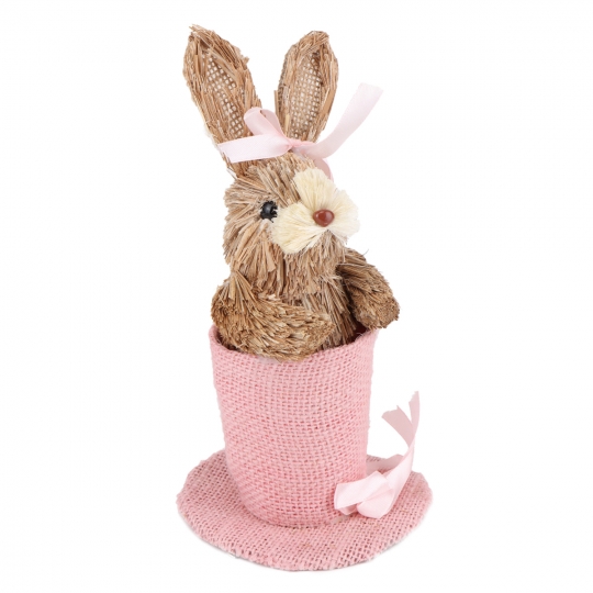 Кроличка в рожевому капелюшку, 21 см (6018-130)