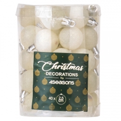 УЦІНКА Набір ялинкових куль "Мить Чудес" (2,5 см * 40 шт,)(Темні плями,на деяких є дірочки) (00BR-6025-033)