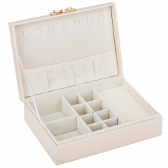 Шкатулка для украшений "Золотой бантик", бежевая, 24 см (00BR-9188-010)