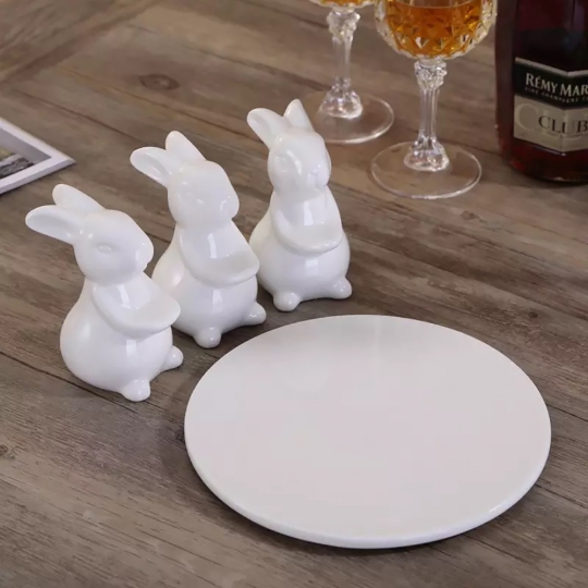 Підставка "Три білих кролика", 20 см (9059-001)