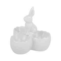 Подставка для 3 яиц "Нежный кролик", белая, 10 см (5009-042)