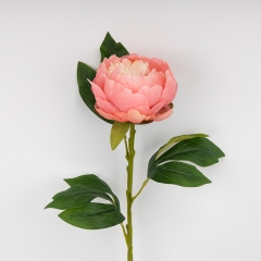 Искусственный пион, кремово-розовый, 70 см (2026-019/dk.pink)