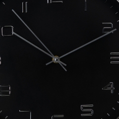 Часы "Блєк сильвер", черно-серебристые, 30 см (2016-032)