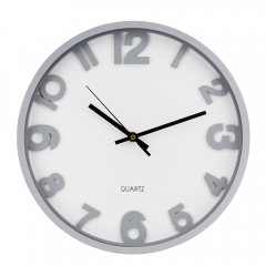 Часы "Рельефар", бело-серые, 30 см (2016-038)