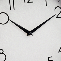 Часы "Блестки", черно-белые, 30 см (2016-039)