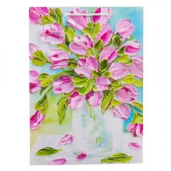 Подарочный пакет "Цветочный этюд", 30*41,5 см * Рандомный выбор дизайна (9209-004)