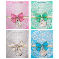 Подарочный пакет "Элегантный бант", 26*32 см * Рандомный выбор дизайна (9209-008)