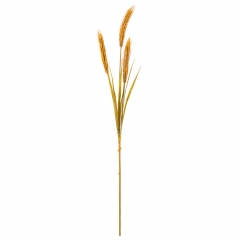 Искусственная ветка пшеницы, 3 колоска, бежевая, 81 см (9225-003)