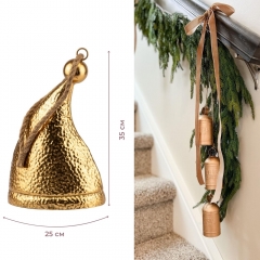 Металлический колокольчик, золотой, 35 см (6033-001)