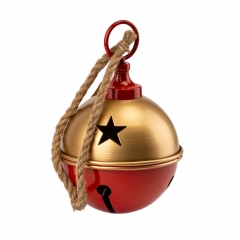 Металлический колокольчик, красно-золотой, 25 см (6033-006)