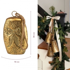 Металлический колокольчик, золотой, 36 см (6033-013)