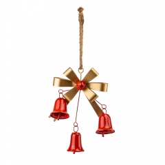 Металлическая подвеска с бантом и 3 колокольчиками, 62 см (6033-015)