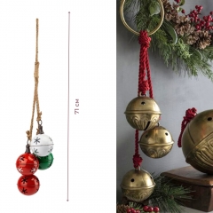 Подвеска с 4 колокольчиками, разноцветная, 71 см (6033-017)