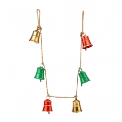 Гирлянда с 6 колокольчиками, разноцветная, 160 см (6033-019)