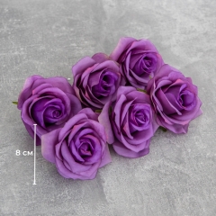 Головка розы, сиреневая, 8 см (8503-007/2)