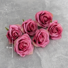 Головка розы, темно-розовая, 8 см (8503-007/3)