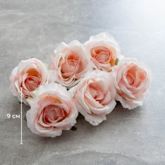 Головка троянди, світло-рожева, 9 см (8503-008/2)