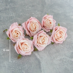 Головка розы, светло-розовая, 6 см (8503-009/1)