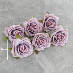 Головка розы, сиреневая, 6 см (8503-009/2)