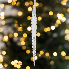 Набор из 2 елочных украшений «Перламутровые сосульки», 14,7 см. (6040-001)