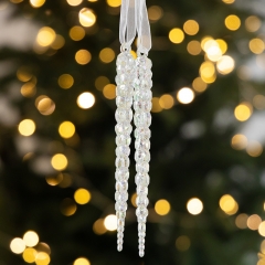 Набор из 2 елочных украшений «Хрустальные сосульки», 14,7 см. (6040-002)