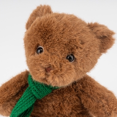Мягкая игрушка "Мишка с зеленым шарфом", 31 см (9288-002)