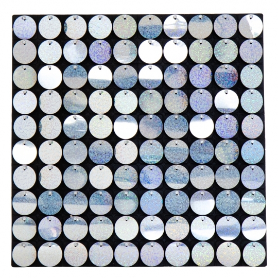 Декоративна панель з паєтками для фотозони, срібна, 30*30см, 100 паєток (8519-004)