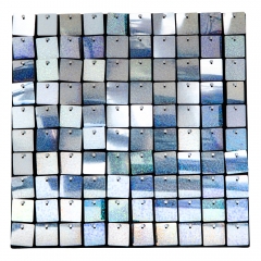 Декоративная панель с пайетками для фотозоны, серебряная, 30*30см, 100 паеток (8519-005)