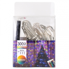 Гирлянда-штора 300 LED, разноцветная, 3*3 м, от USB (9133-024)