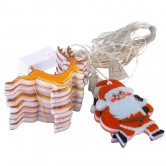 Гирлянда-штора "Санта и олени", 100 LED, разноцветная, от электросети (9133-030)