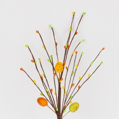 Пасхальная декоративная веточка с крашанками, 42 см (5107-001/3)