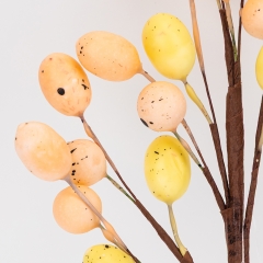 Пасхальная декоративная веточка, желто-оранжевая, 35 см (5107-005/pink&yellow)