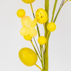 Пасхальная декоративная веточка "Желтые крашанки", 57 см (5107-019/7)