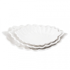 Набір із 3 салатниць "Білий дотик", 45*37*31 см (9201-012)