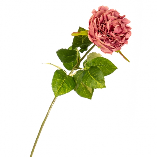 Квітка штучна "Троянда оксамитова рожева" (2000-037PK)