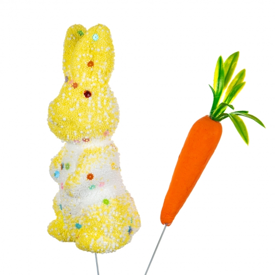 Декор на паличці «Кролик з морквою» (7 см.) (8108-031)