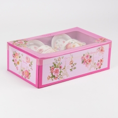 Набір з 2 кружок з блюдцями та ложечками "Париж", 400 мл * Рандомний вибір дизайну (19298-013)