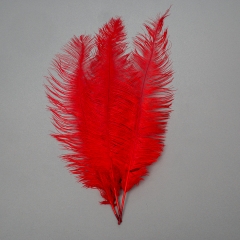 Страусиное перо 55 см красный (8501-001/red)