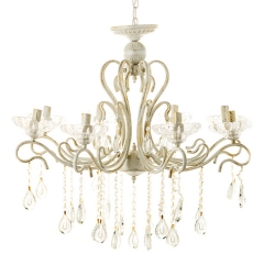 Люстра хрустальная белая под винтаж на 8 ламп (OU097/8) (OU097/8)